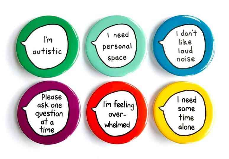 Autism communication badge kit.