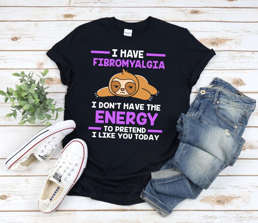 Fibromyalgia Sloth Chronic Illness T-Shirt