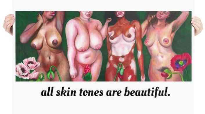 All skin tones are beautiful poster.