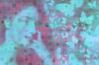 Getting an adult ADHD diagnosis can improve your mental health. Blue-tinted art of a woman with butterflies.