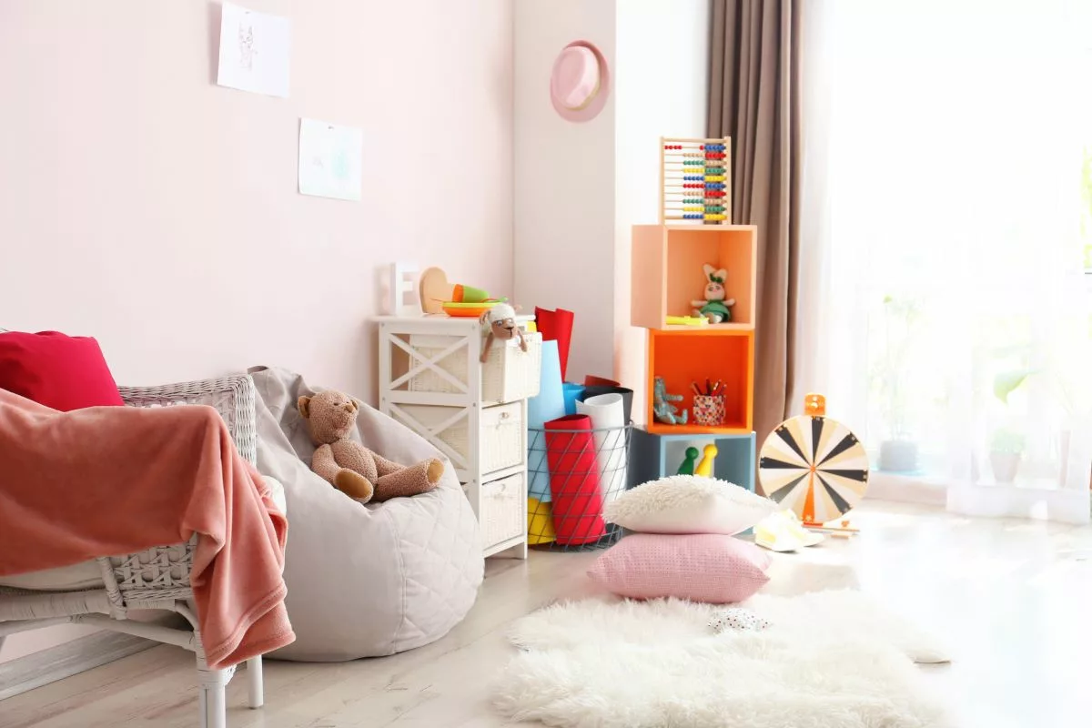 Child's bedroom with toys.