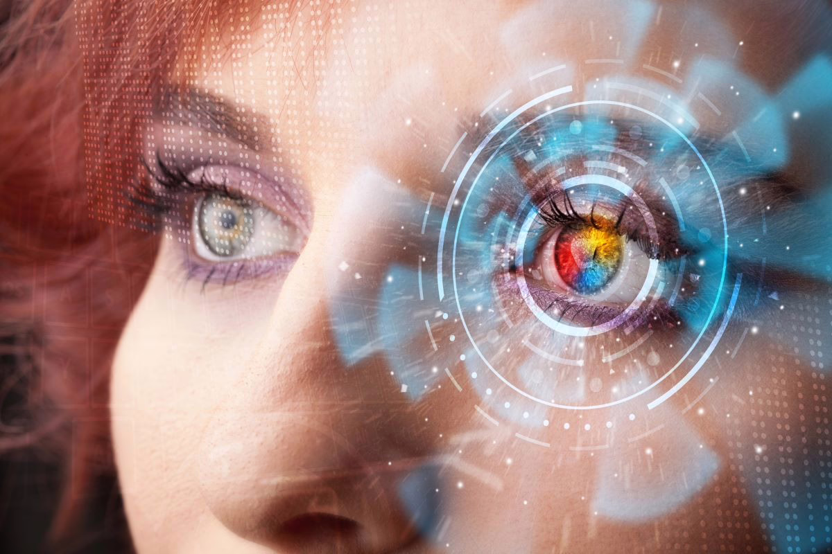 Disabled cyborgs -- woman with bionic eye.