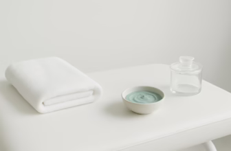 Spa towel and candle