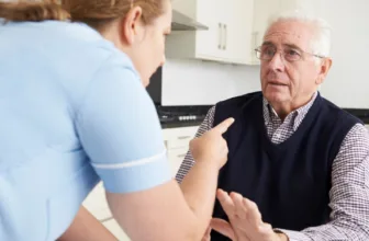 Man being abused in nursing home.
