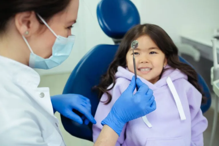 Child at the dentist.