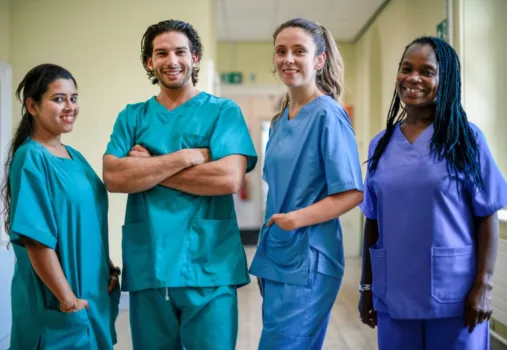Nurses in a hospital.
