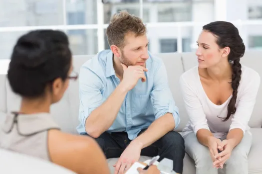 Couple in therapy.