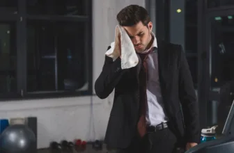 Sweaty man.