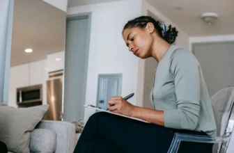 Woman studying social work.