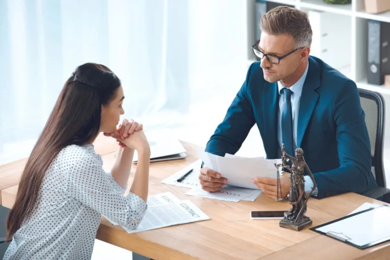 Lawyer and client.